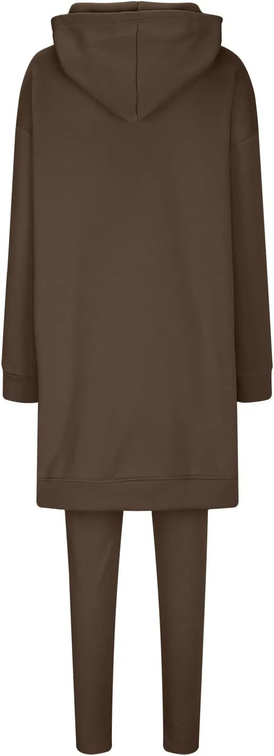 2 Piece Set for Women Oversized Hoodies and Leggings Pants Hooded Sweatshirt with Pocket Athletic Outfits