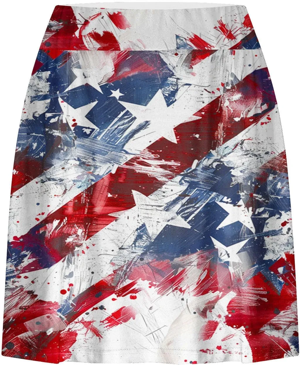 4th of July Skort Patriotic Skirts for Women American Flag Tennis Skirts with Shorts High Waisted Flowy Summer Skorts