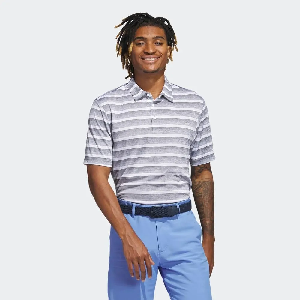 adidas Men's Two-Color Stripe Polo Shirt