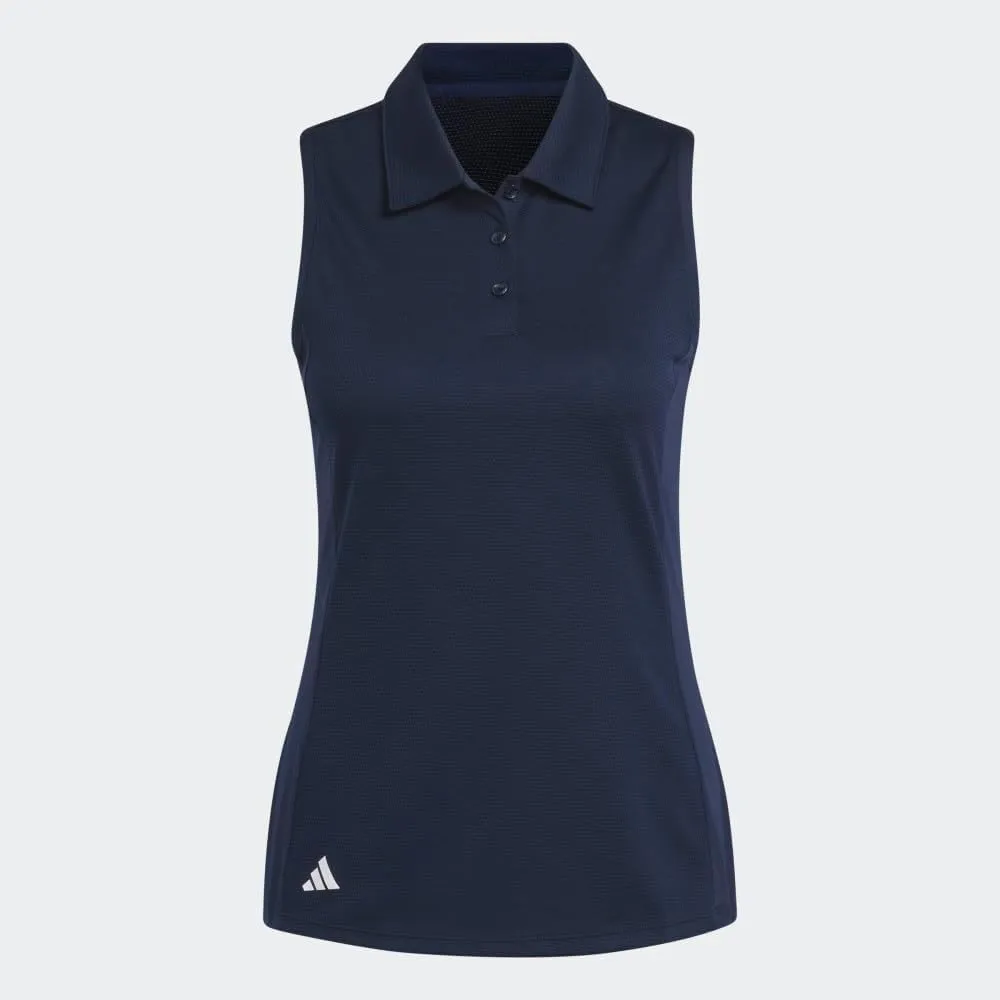 adidas Women's Textured Sleeveless Golf Polo Shirt