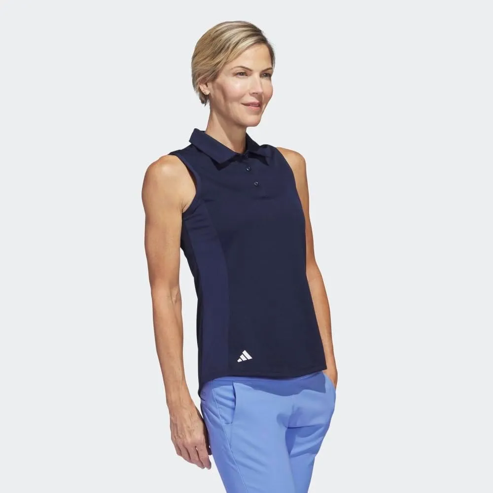 adidas Women's Textured Sleeveless Golf Polo Shirt
