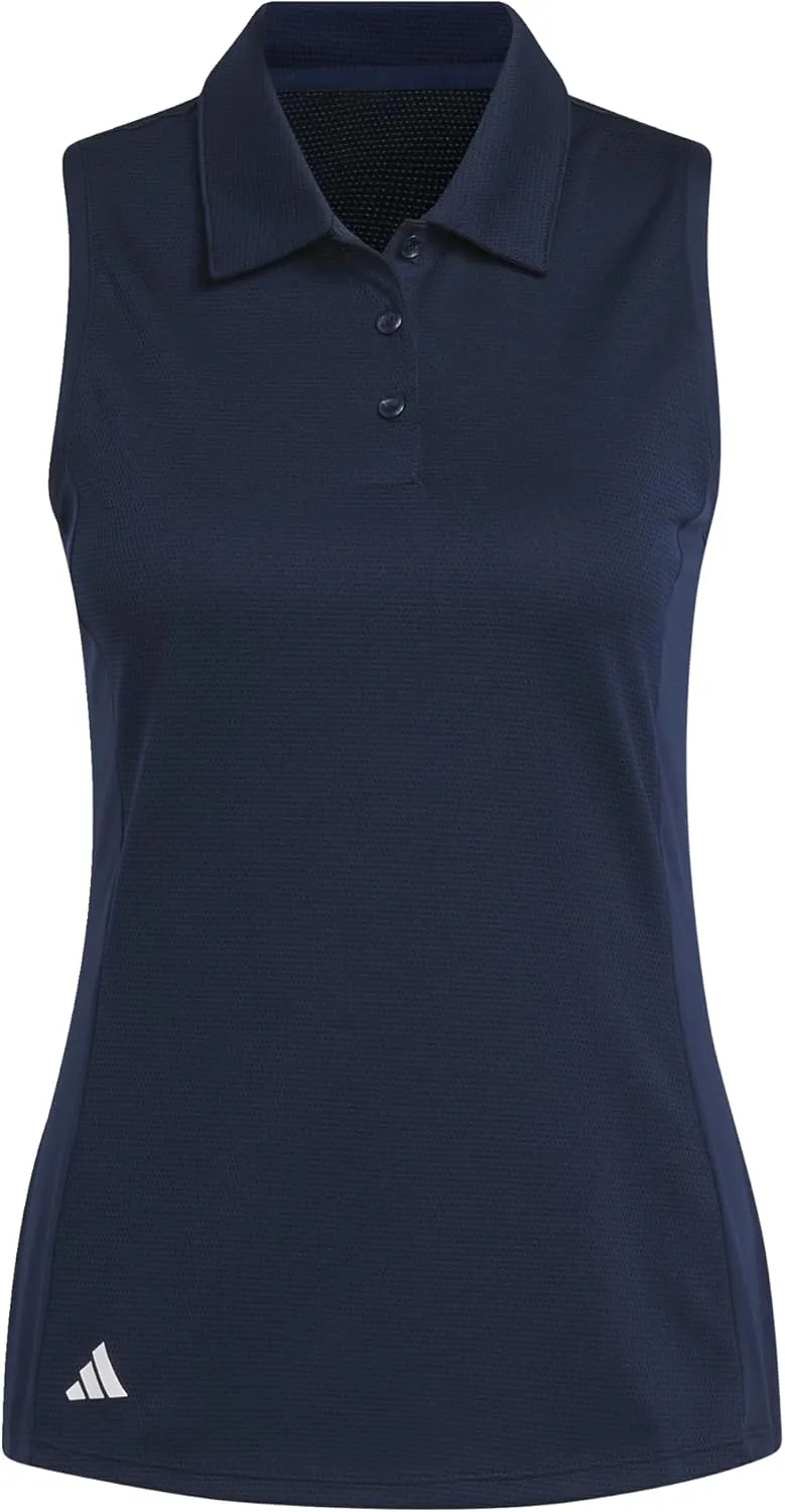 adidas Women's Textured Sleeveless Golf Polo Shirt