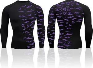 Anime Compression Shirts for Men - Gym Tshirt Wear Athletic Basketball Running Undershirt Workout Gear Top Shirt