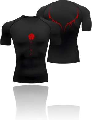 Anime Compression Shirts for Men - Gym Tshirt Wear Athletic Basketball Running Undershirt Workout Gear Top Shirt