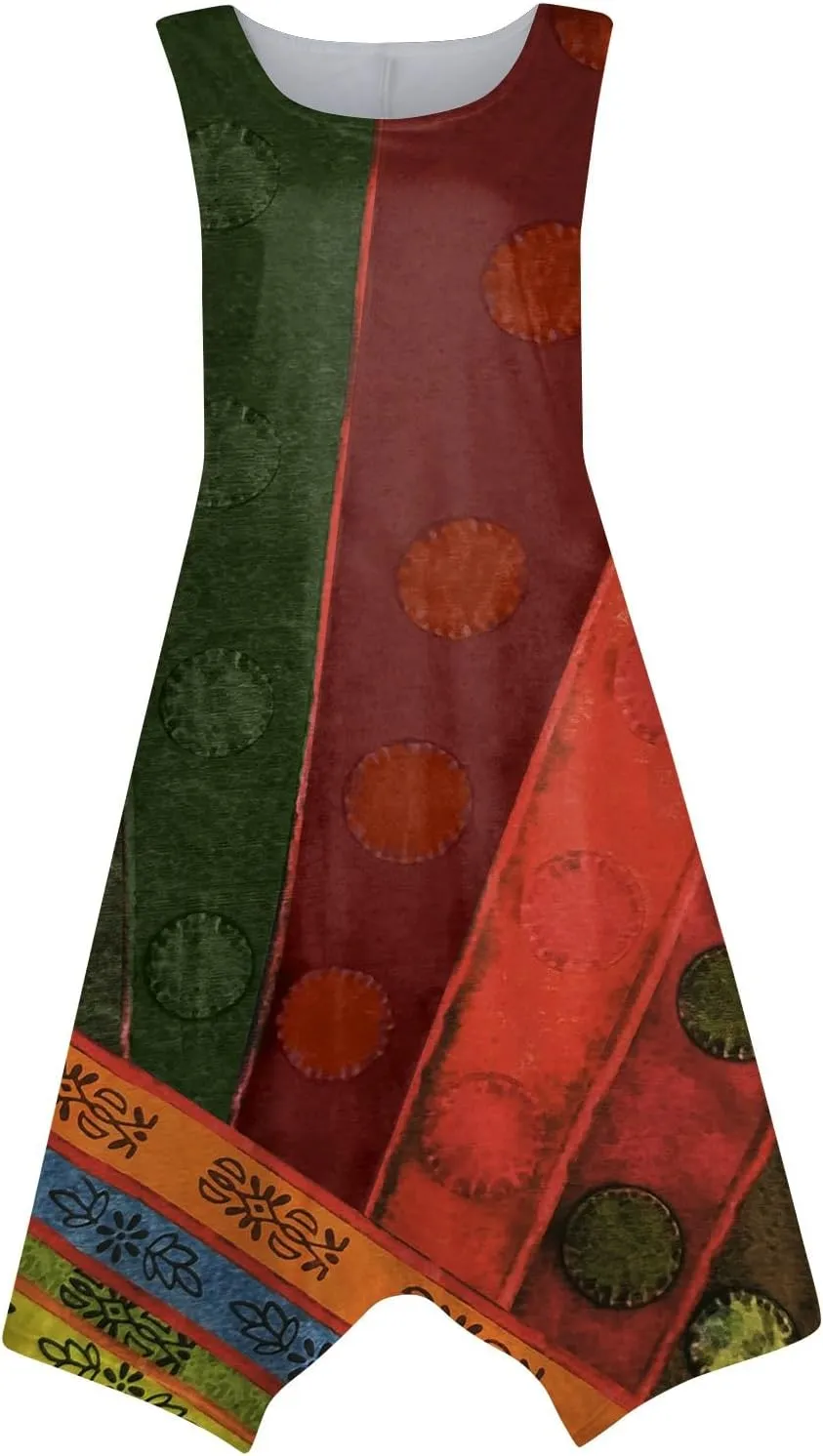 Azeralia Spring Dresses for Women 2024 Sleeveless Midi Dress Womens Sundress Women's Casual Dresses Casual Dresses for Women