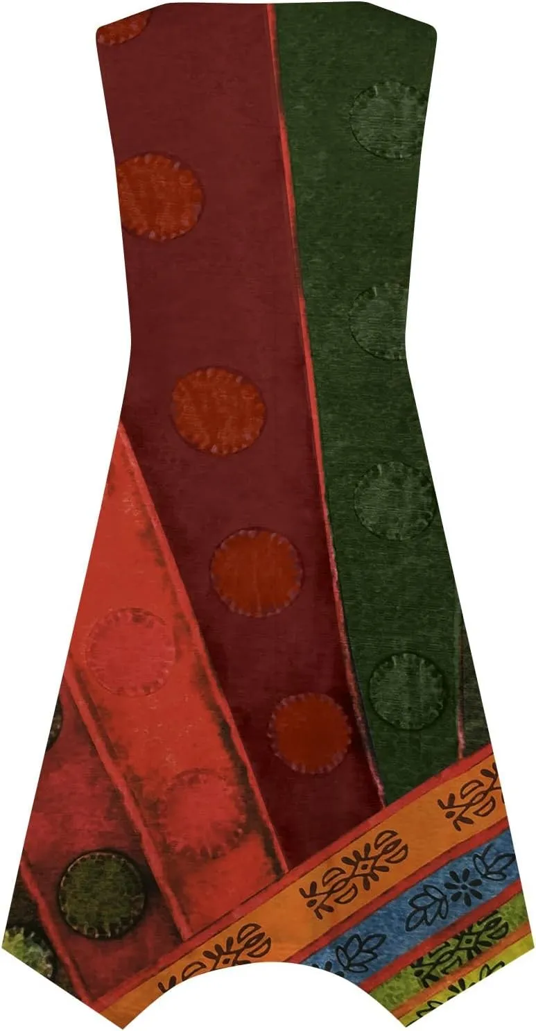 Azeralia Spring Dresses for Women 2024 Sleeveless Midi Dress Womens Sundress Women's Casual Dresses Casual Dresses for Women