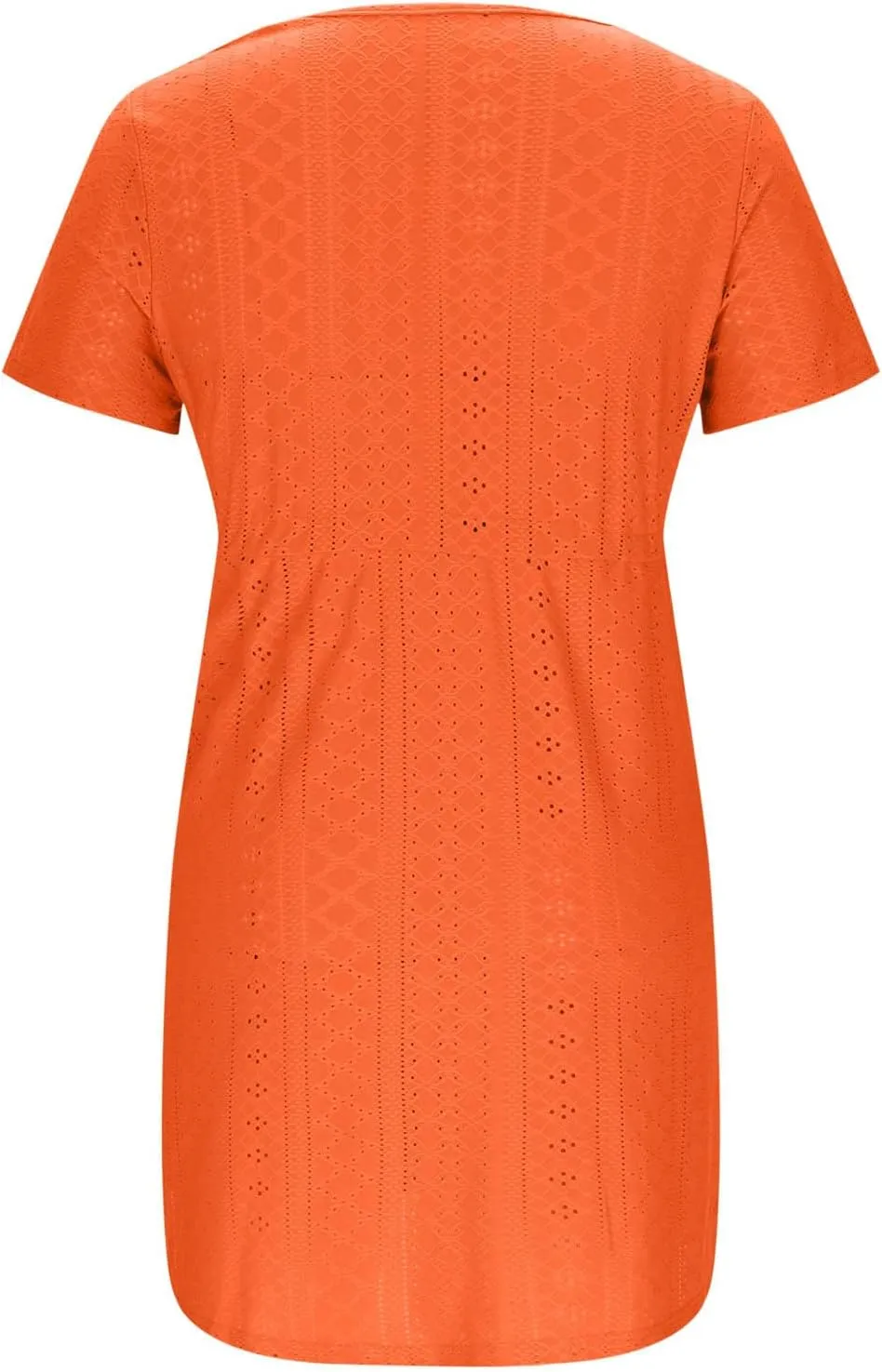 Beach Dresses for Women 2025 Summer Drawstring Waist Casual Eyelet Dress A-Line Flowy Split Hem Vacation Mini Dress