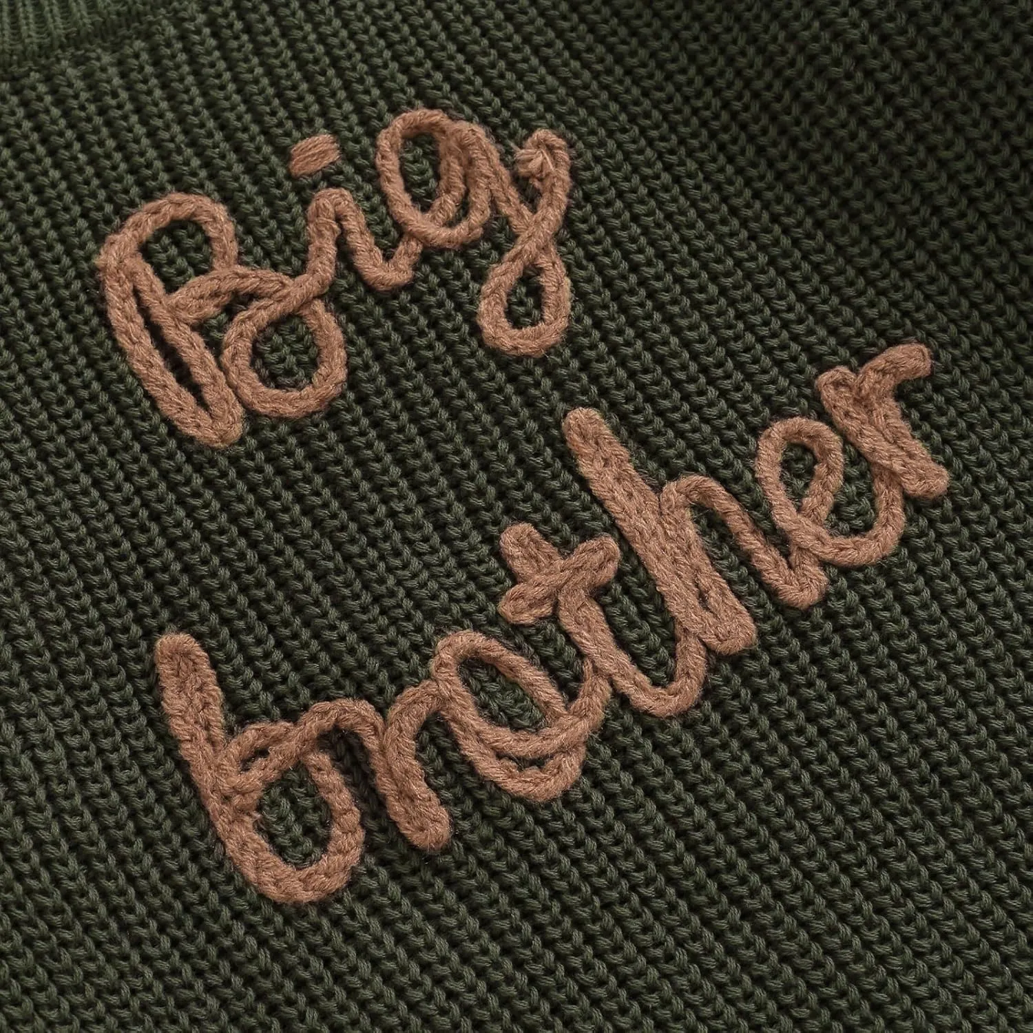 Big Brother Little Brother Matching Outfits Letter Embroidery Knit Sweater Shirt Baby Boy Winter Warm Clothes