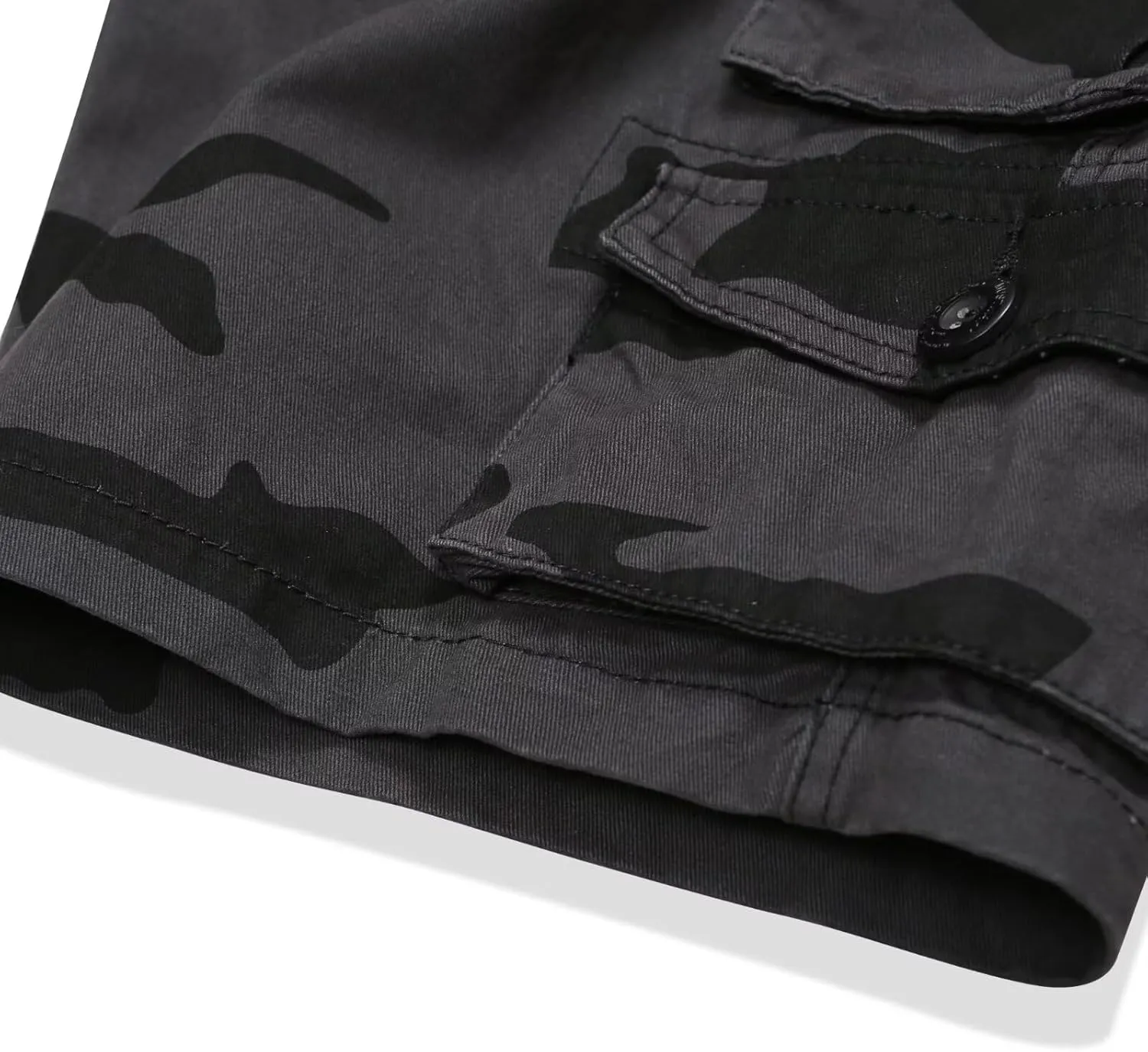Cargo Short for Men Relaxed Fit Camo Outdoor Hiking Work Cotton Casual Shorts with 9 Pockets No Belt