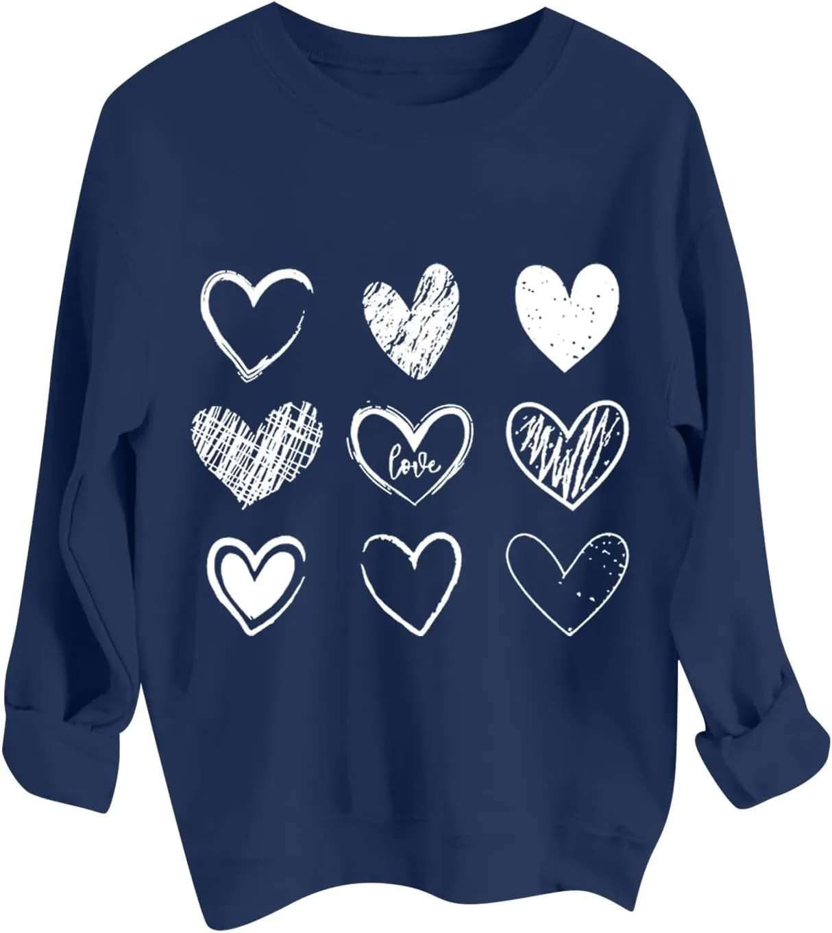 ChicCrate Valentines Sweatshirt for Women Warm Long Sleeve Shirts Cute Love Heart Graphic Tees Crewneck Fleece Lined Pullover