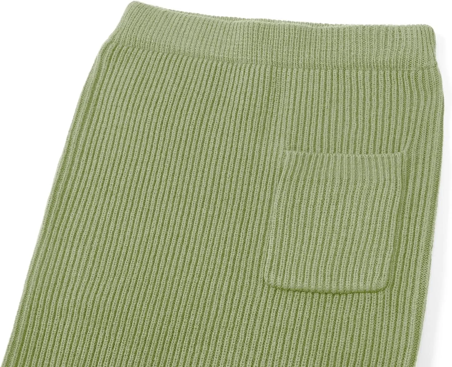 chouyatou Women's Turtleneck 2 Piece Outfits Ribbed Knit Sweater Midi Pencil Skirt Set