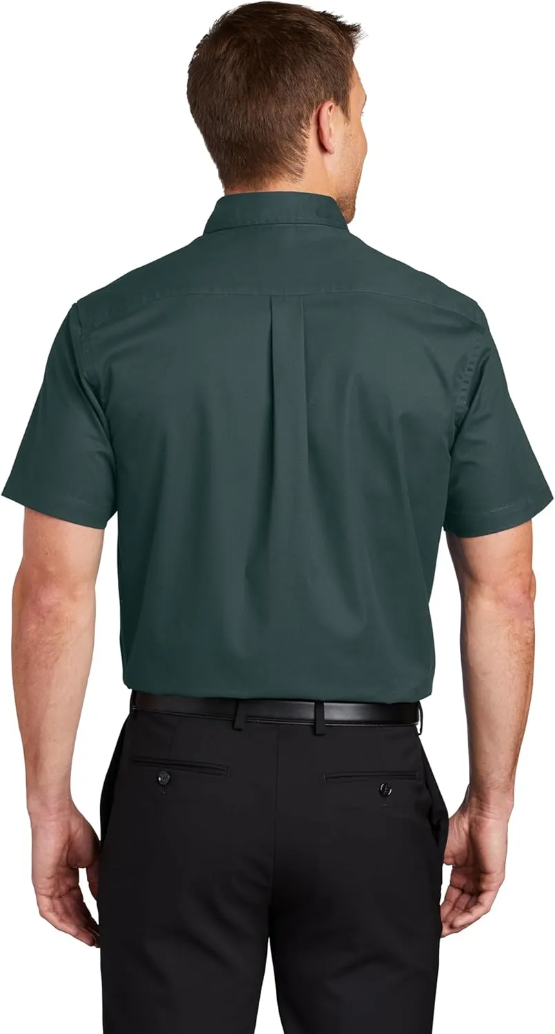 Clothe Co. Men's Short Sleeve Button Down Shirt with Front Pocket (Available in Big & Tall)