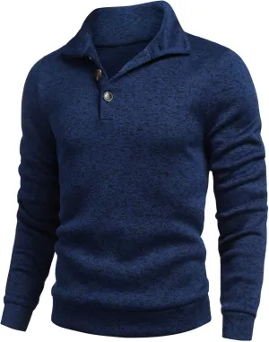 COOFANDY Men Casual Knit Pullover Sweatshirt Slim Fit Thermal Fashion Sweater