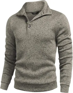 COOFANDY Men Casual Knit Pullover Sweatshirt Slim Fit Thermal Fashion Sweater