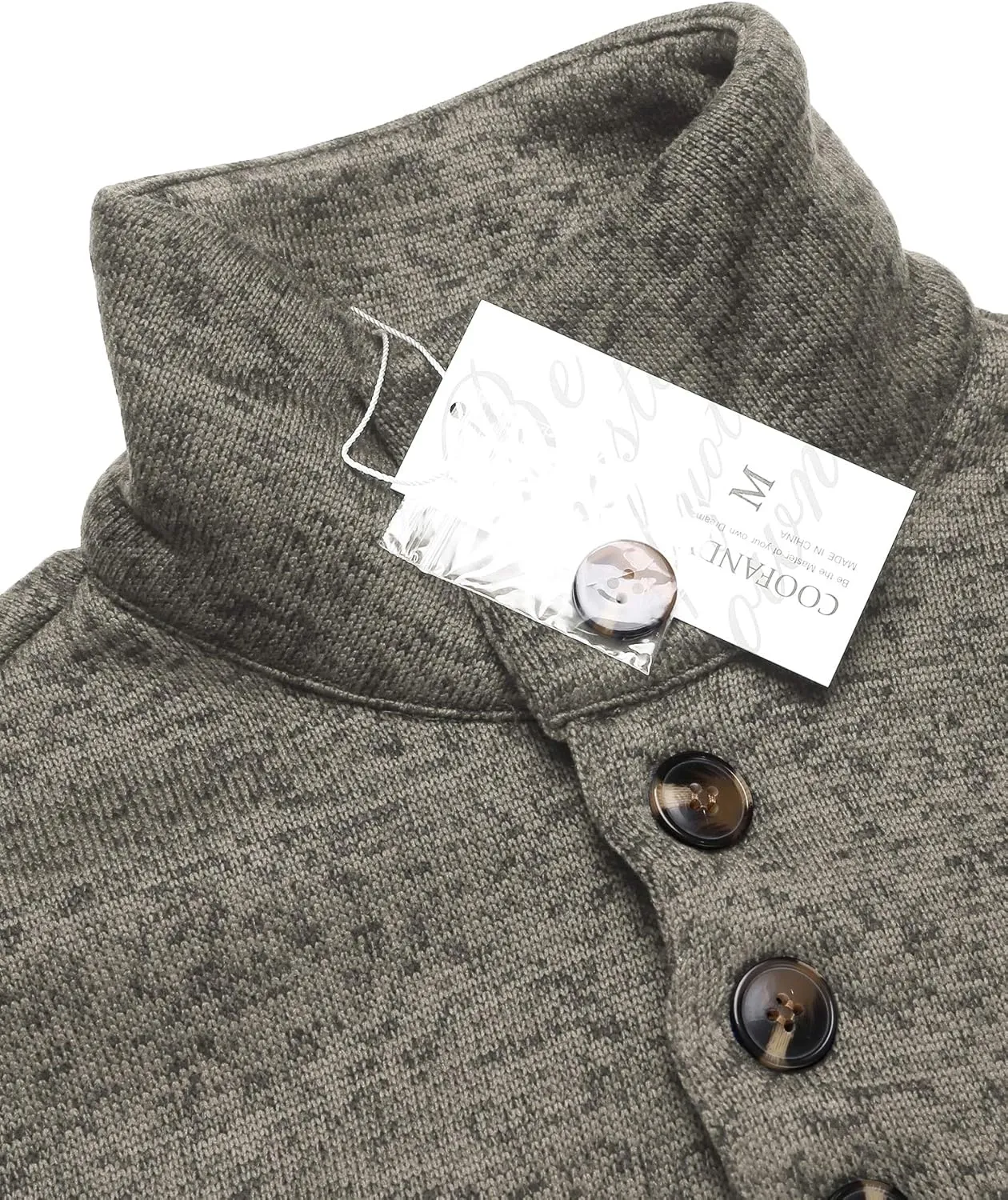 COOFANDY Men Casual Knit Pullover Sweatshirt Slim Fit Thermal Fashion Sweater