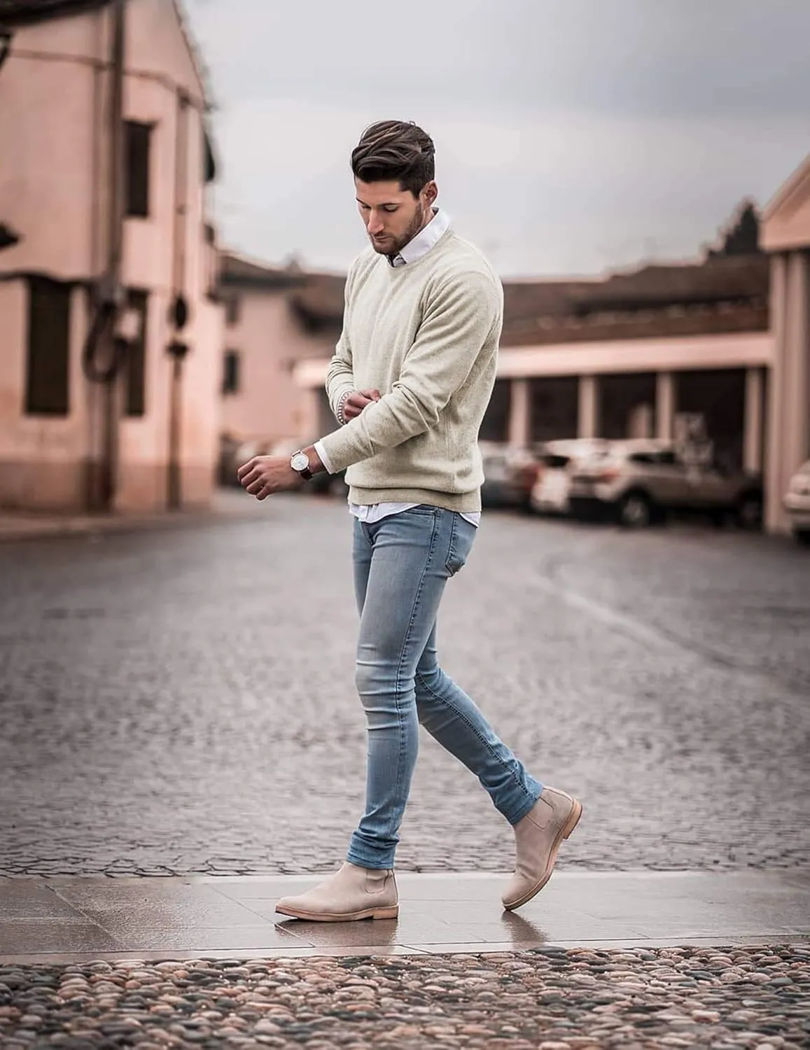 COOFANDY Men Casual V Neck Sweater Ribbed Knit Slim Fit Long Sleeve Pullover Top