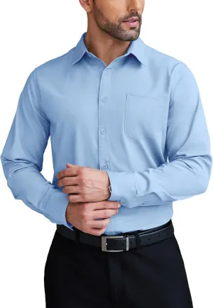 COOFANDY Mens Dress Shirts Wrinkle Free Long Sleeve Button Down Shirts Formal Business Shirt