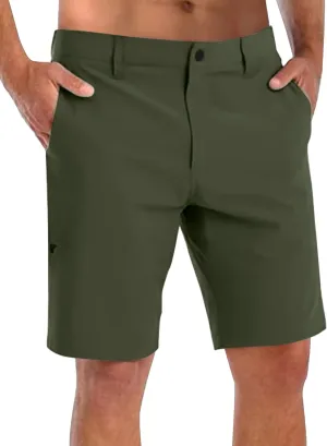 COOFANDY Mens Hybrid Casual Golf Shorts 9" Stretch Lightweight Quick Dry Summer Hiking Travel Shorts with Zipper Pockets