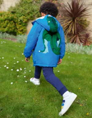 Cosy Sherpa-lined Anorak-Moroccan Blue Dinosaur