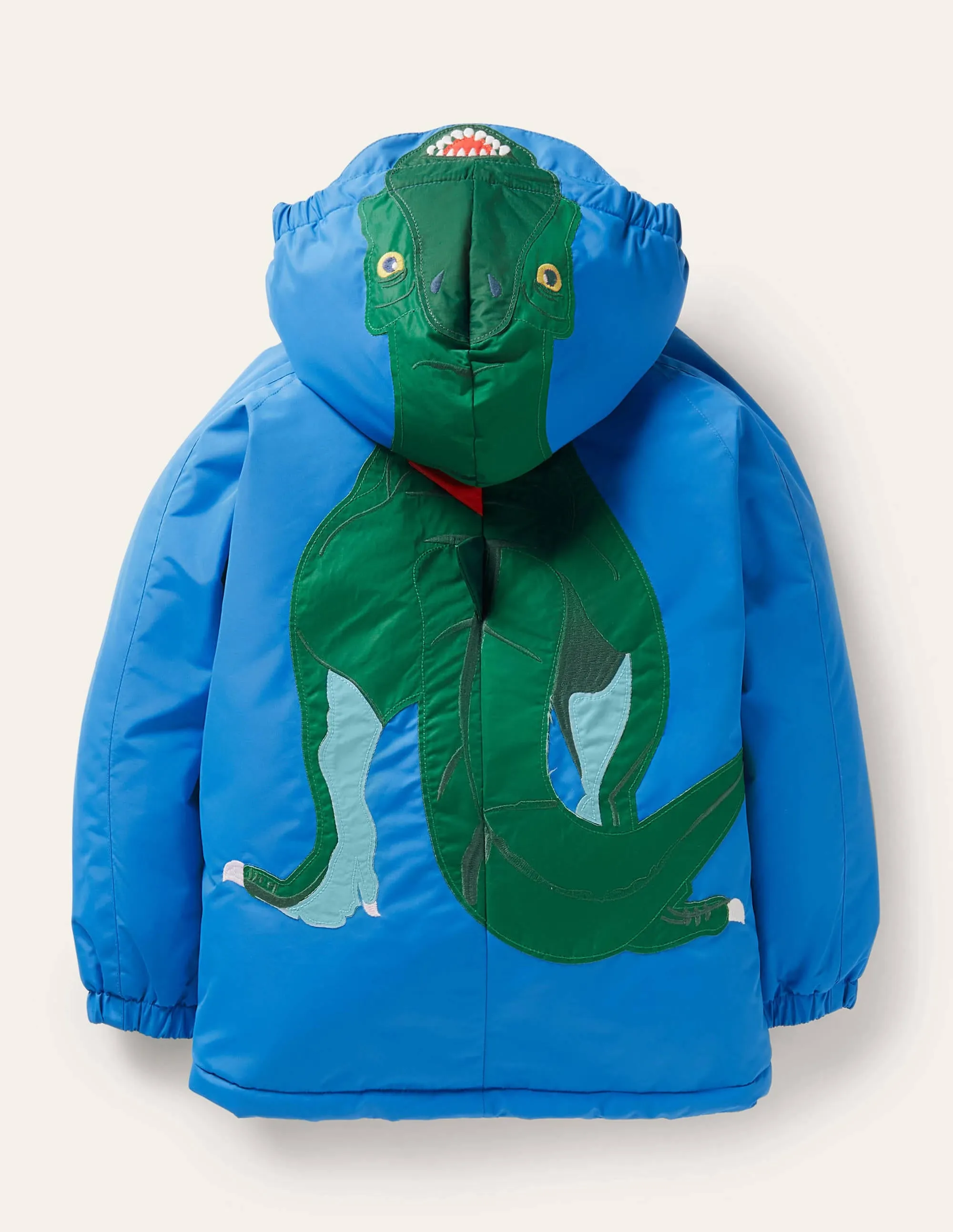 Cosy Sherpa-lined Anorak-Moroccan Blue Dinosaur