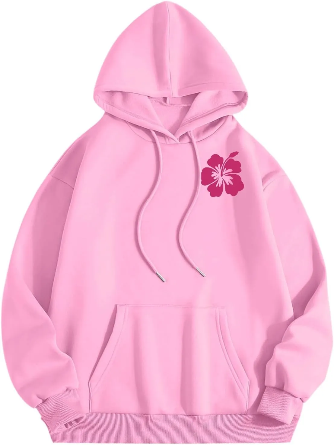 Cute 2 Piece Outfits for Women Teen Girls Preppy Puff 2024 Fall Fleece Pocket Drawstring Pullover Oversized Sweatpant