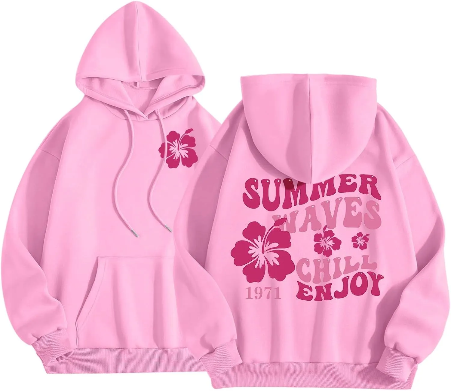 Cute 2 Piece Outfits for Women Teen Girls Preppy Puff 2024 Fall Fleece Pocket Drawstring Pullover Oversized Sweatpant