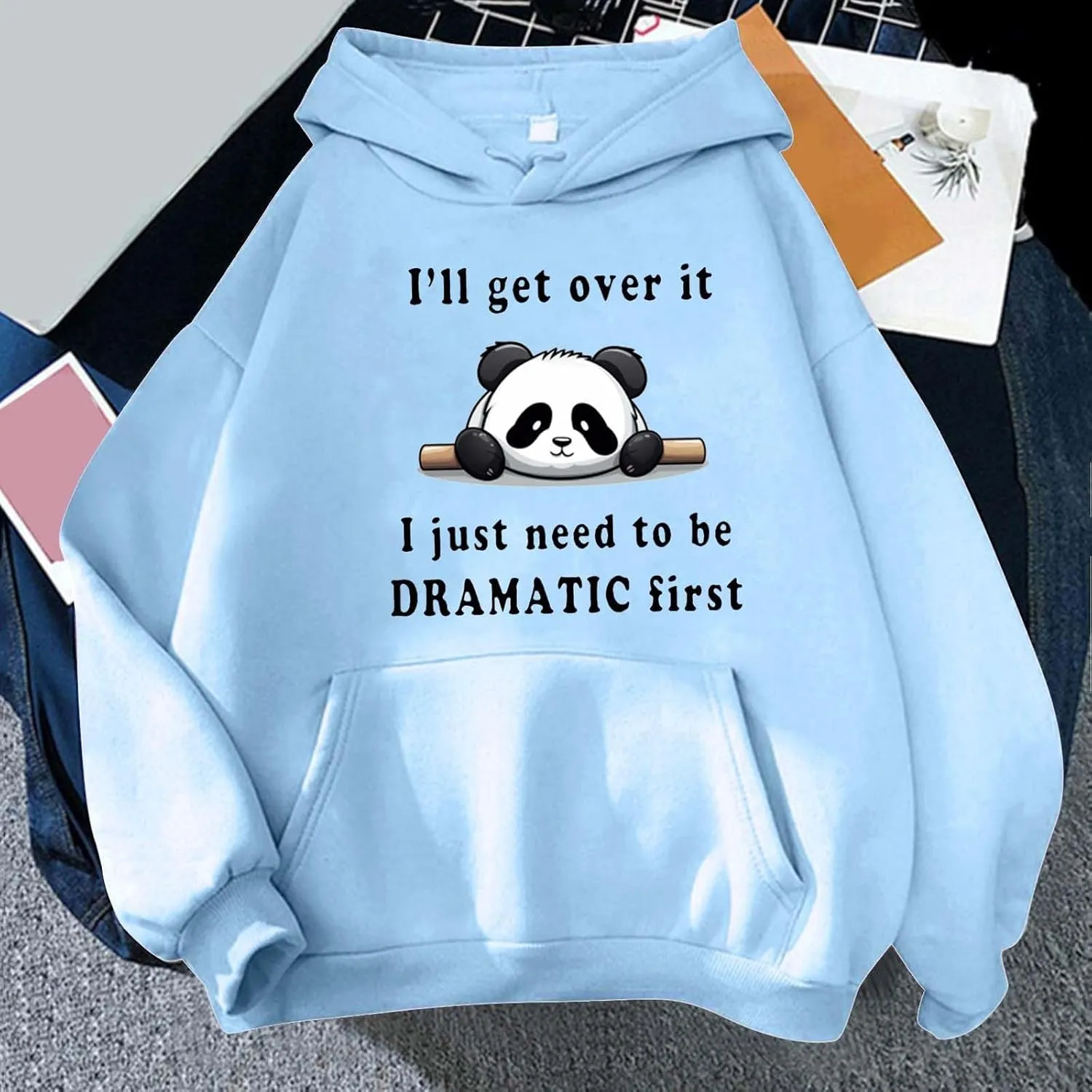 Cute Graphic Hoodies Aesthetic Hooded Sweatshirts for Teen Girls Kawaii Cartoon Anime Lightweight Pullover Top