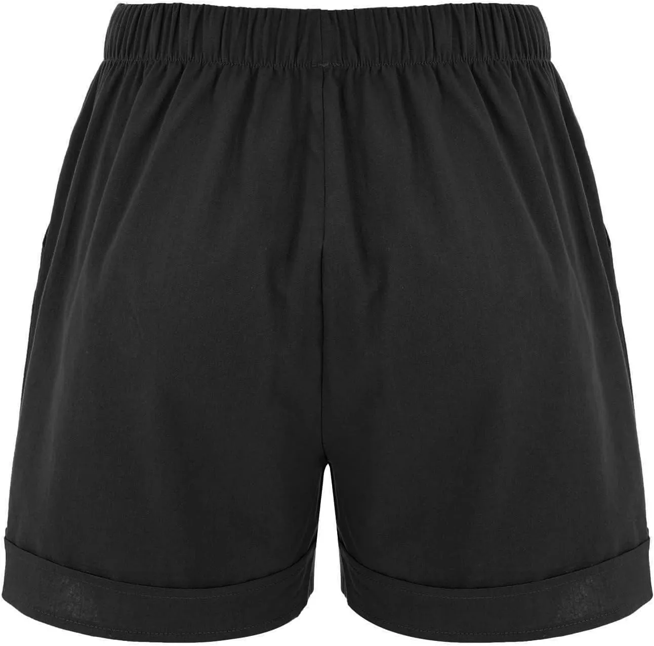 DASAYO Summer Casual Wide Leg Shorts for Women Drawstring Elastic Waist Pocketed Short Solid Color Loose Fitt Trendy Trousers