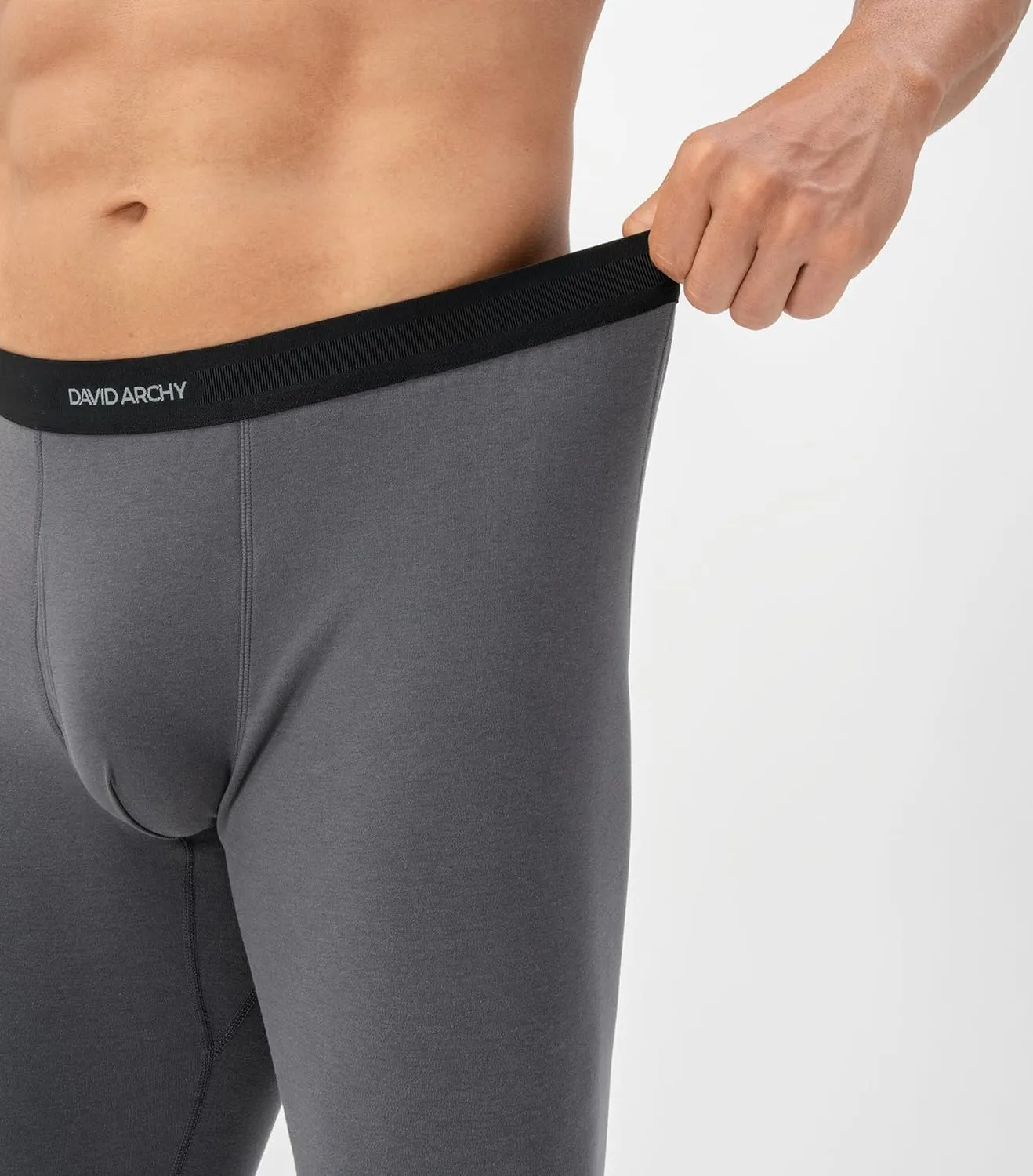 DAVID ARCHY Mens Lightweight Thermal Underwear - Breathable Comfort for Cool Weather, Ideal for Active Use