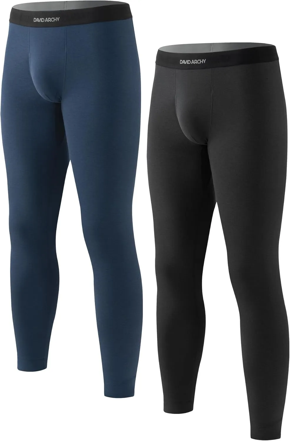 DAVID ARCHY Mens Lightweight Thermal Underwear - Breathable Comfort for Cool Weather, Ideal for Active Use