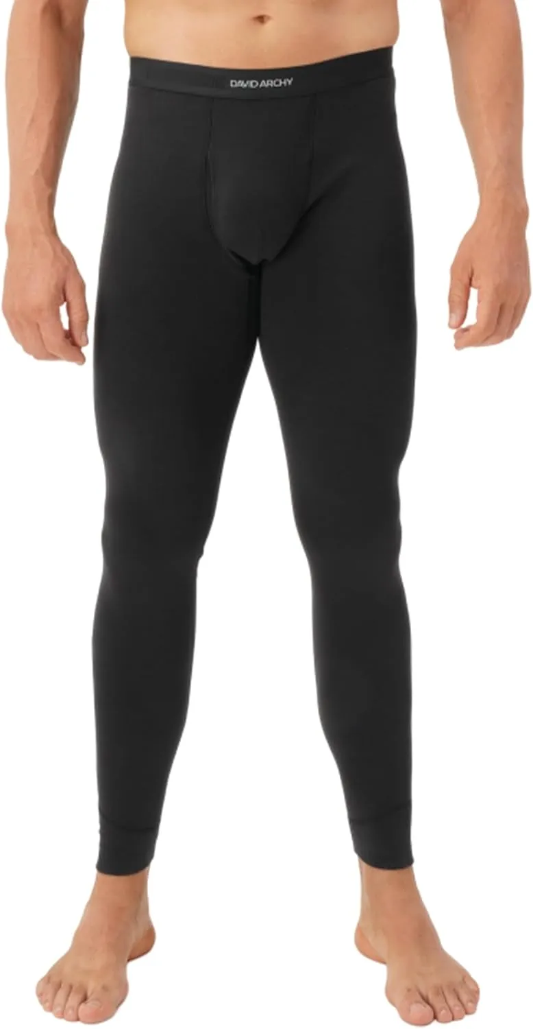 DAVID ARCHY Mens Lightweight Thermal Underwear - Breathable Comfort for Cool Weather, Ideal for Active Use