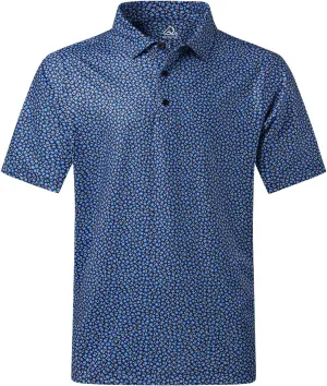 DEOLAX Mens Polo Shirts Fashion Print Mens Golf Shirt Dry Fit Mens Golf Polo Short Sleeve Quick Dry Funny Golf Shirt for Men