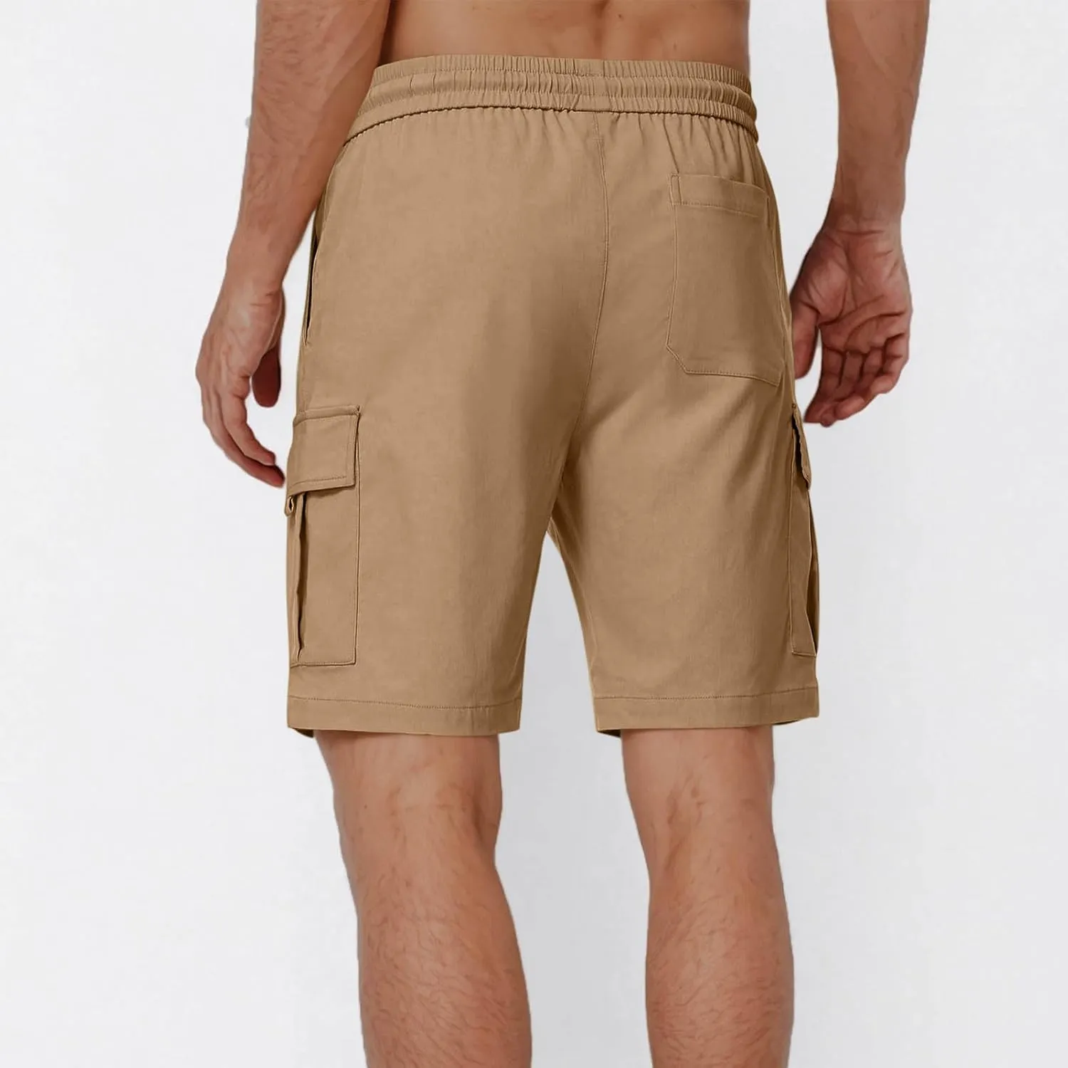 Dgoopd Cargo Shorts for Men Stretch Waist Casual Loose Drawstring Quick Dry Hiking Tactical Outdoor Work Shorts Summer 2025
