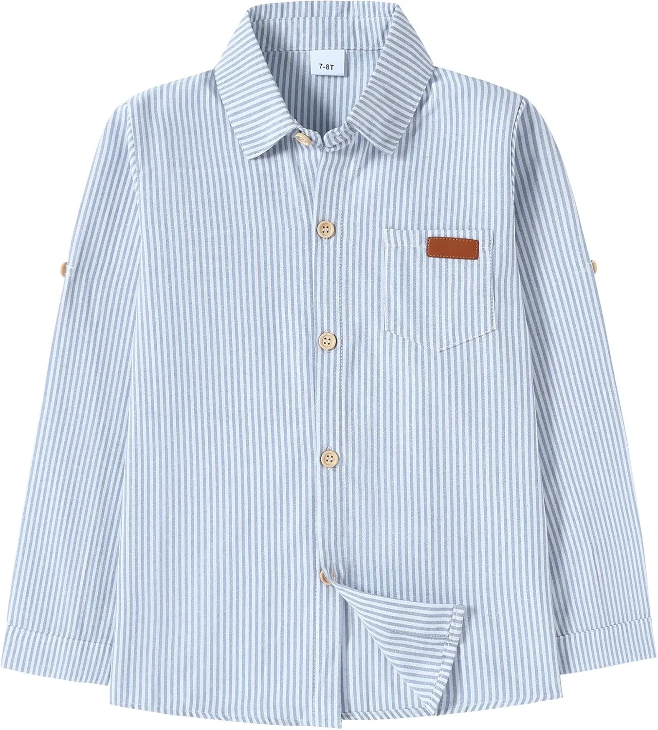 DISAUR Boys Dress Shirts Toddler Boy Button Down Shirt Long Sleeve Removable Bow Tie Button Up Shirt White Formal Graduation