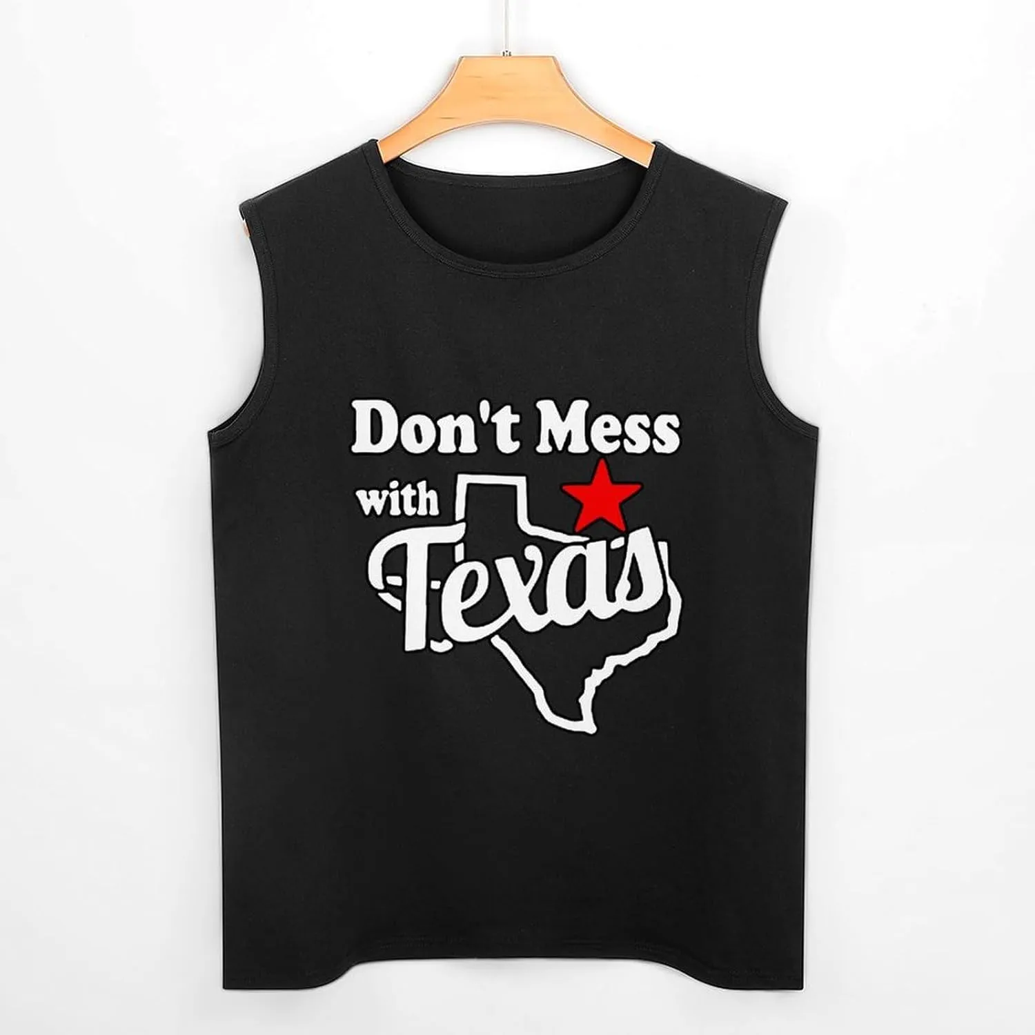 Don't Mess with Texas Men's Sleeveless Shirts Muscle Tank Top Gym Workout T Shirt