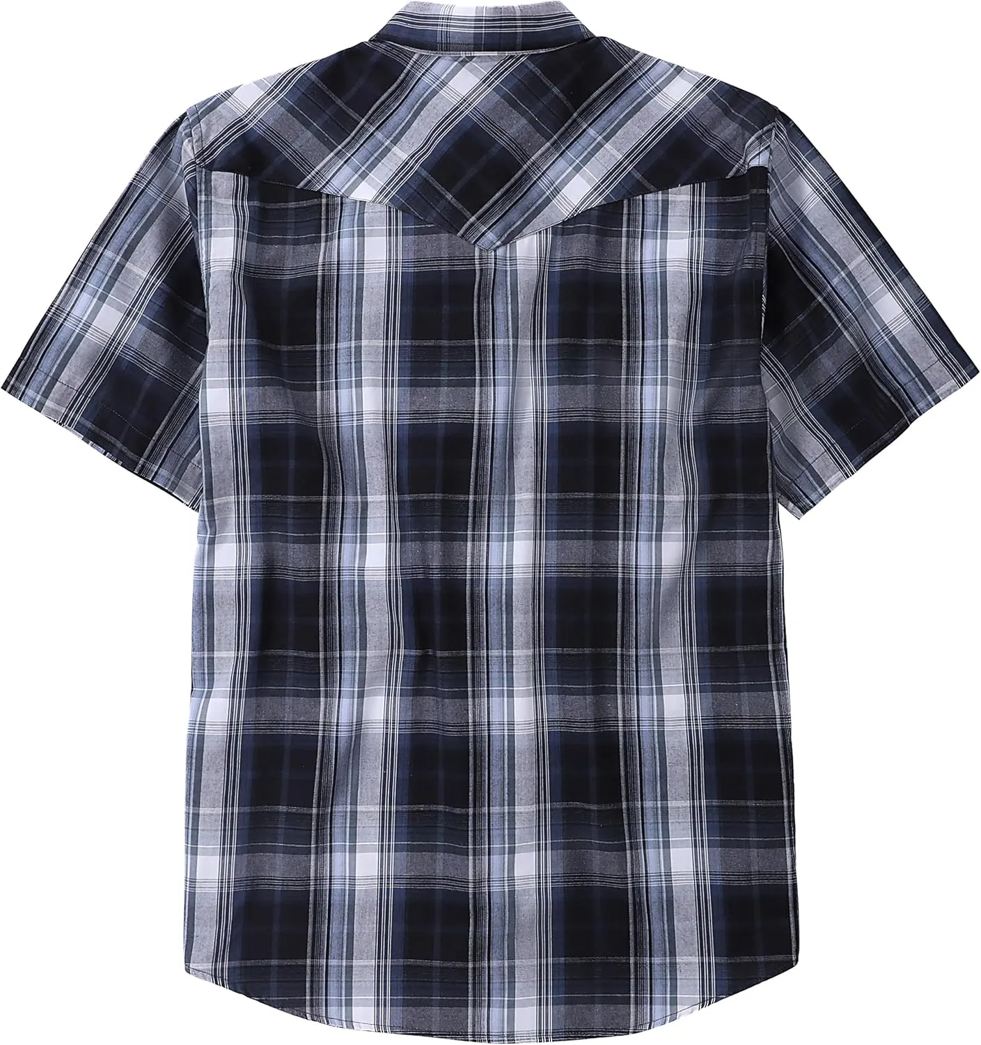 Dubinik Western Shirts for Men Short Sleeve Plaid Pearl Snap Shirts for Men Button Up Shirt Cowboy Casual Work Shirt