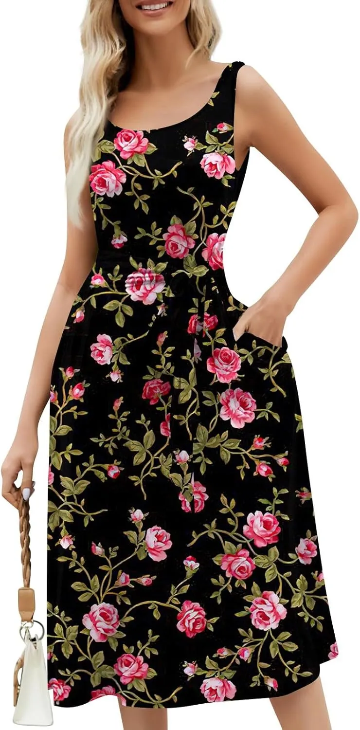Easter Dress for Women Spring Summer Casual Dresses for Women 2025 Casual Boho Floral Print
