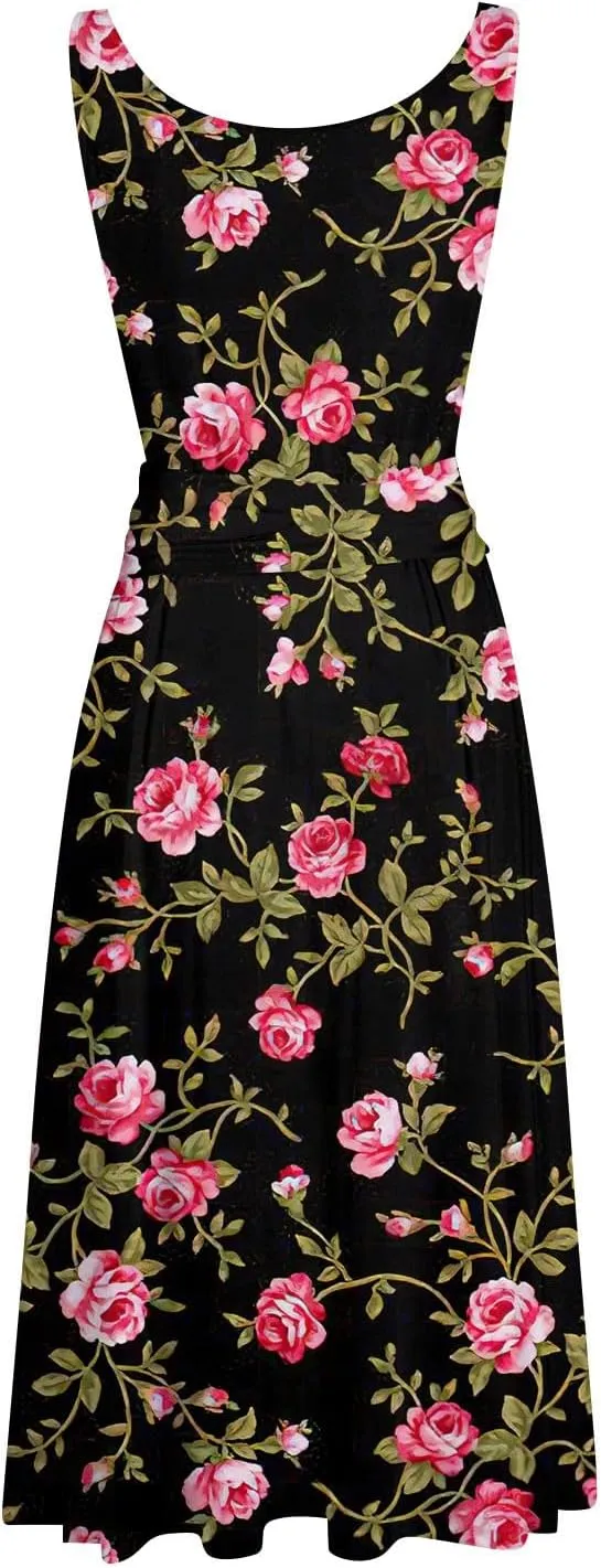 Easter Dress for Women Spring Summer Casual Dresses for Women 2025 Casual Boho Floral Print