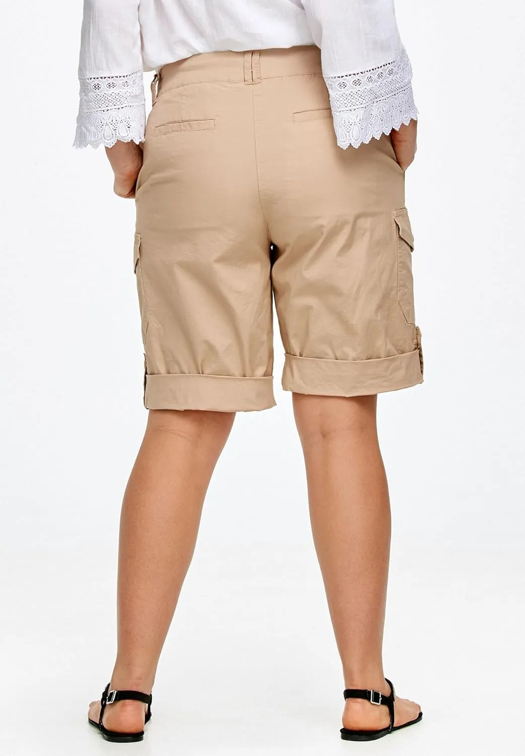 ellos Plus Size Convertible Cargo Shorts