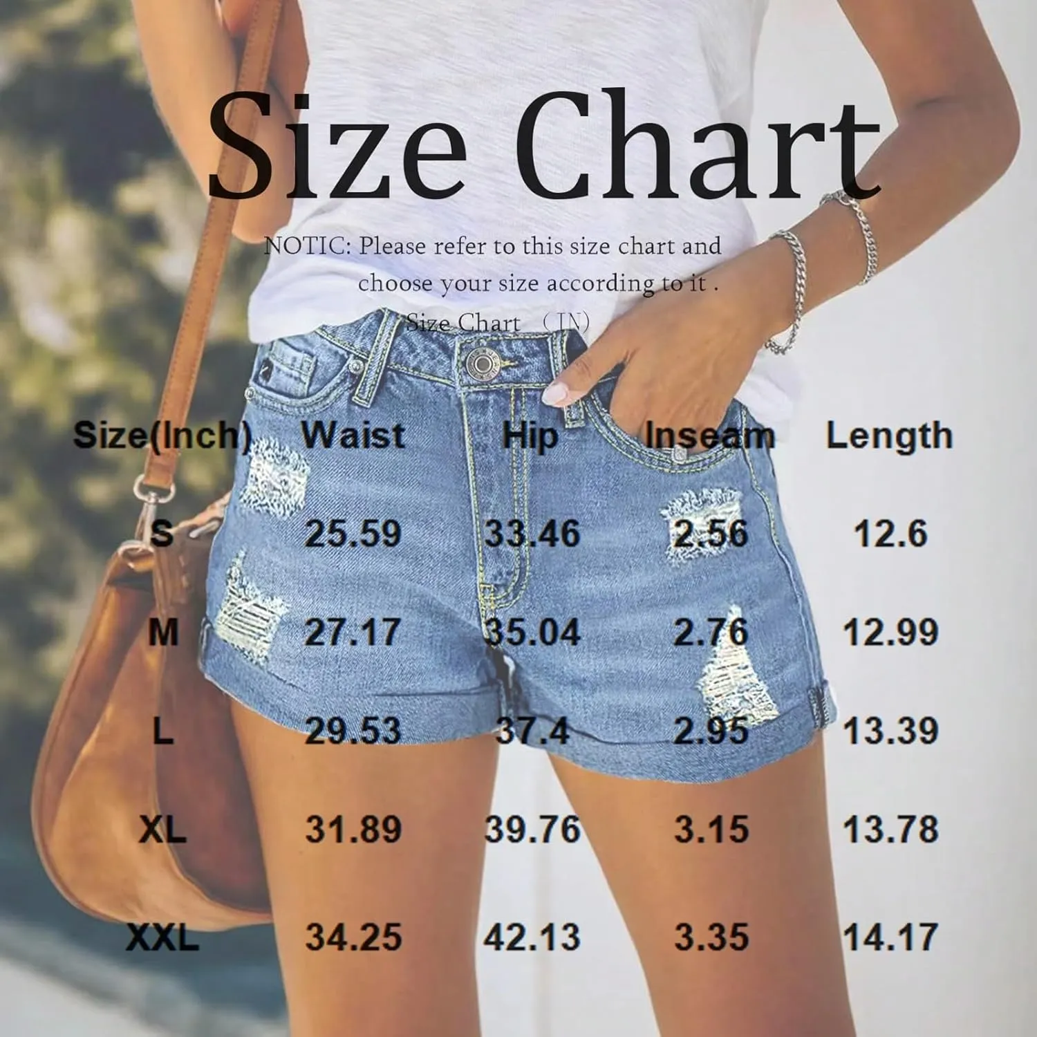 fanmpghleoo Jean Shorts Womens High Waisted Fold Hem Ripped Denim Shorts Summer Casual Baggy Jorts Distressed Jeans Short