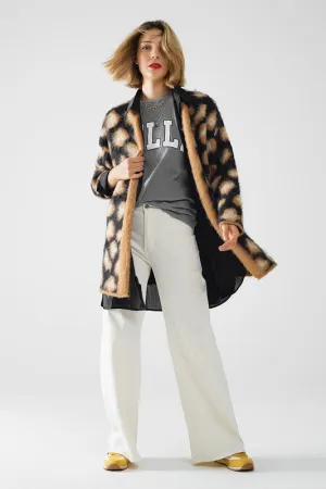 (Final Sale) Black Leopard Cardigan