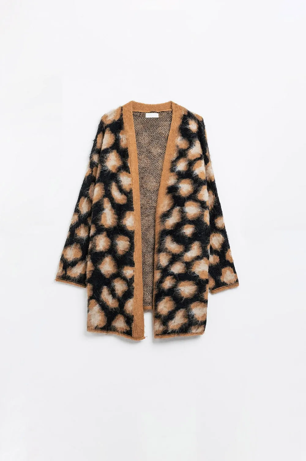(Final Sale) Black Leopard Cardigan