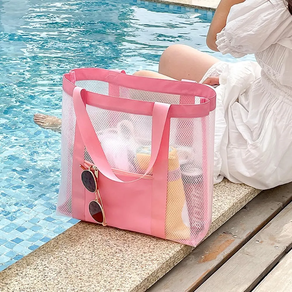Foldable Mesh Hobo Bag for Beach Shopping, Travel, Picnic and Vacation