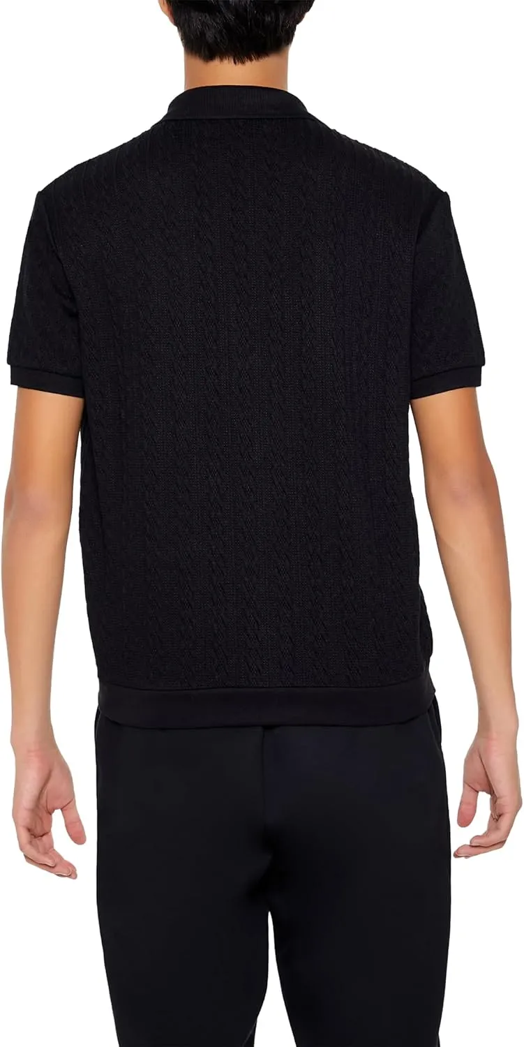 Forever 21 Men's Cable Sweater-Knit Shirt