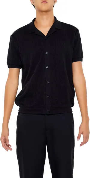Forever 21 Men's Cable Sweater-Knit Shirt