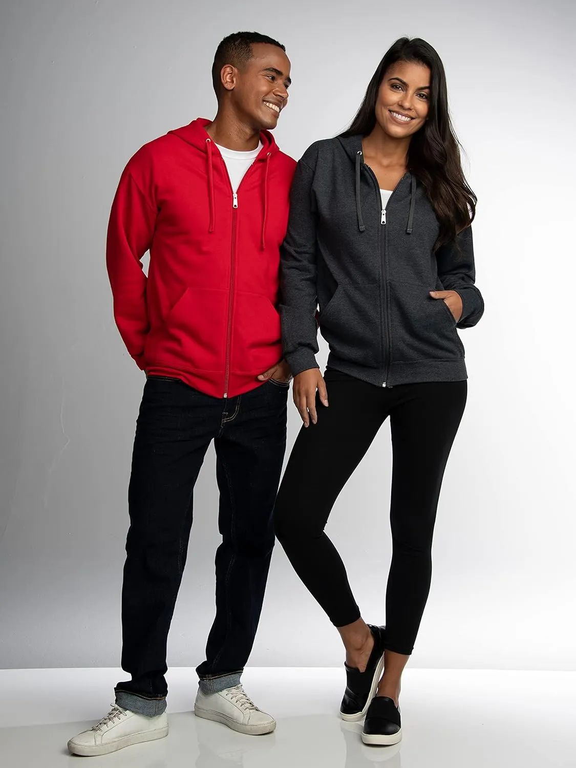 Fruit of the Loom Unisex Adult EverSoft Fleece Full Zip Hoodie Sweatshirt