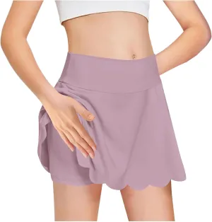 Girls Butterfly Shorts Y2K Trendy Flowy Shorts with Liner Summer Preppy 2 in 1 Tennis Skirts Athletic Workout Skorts