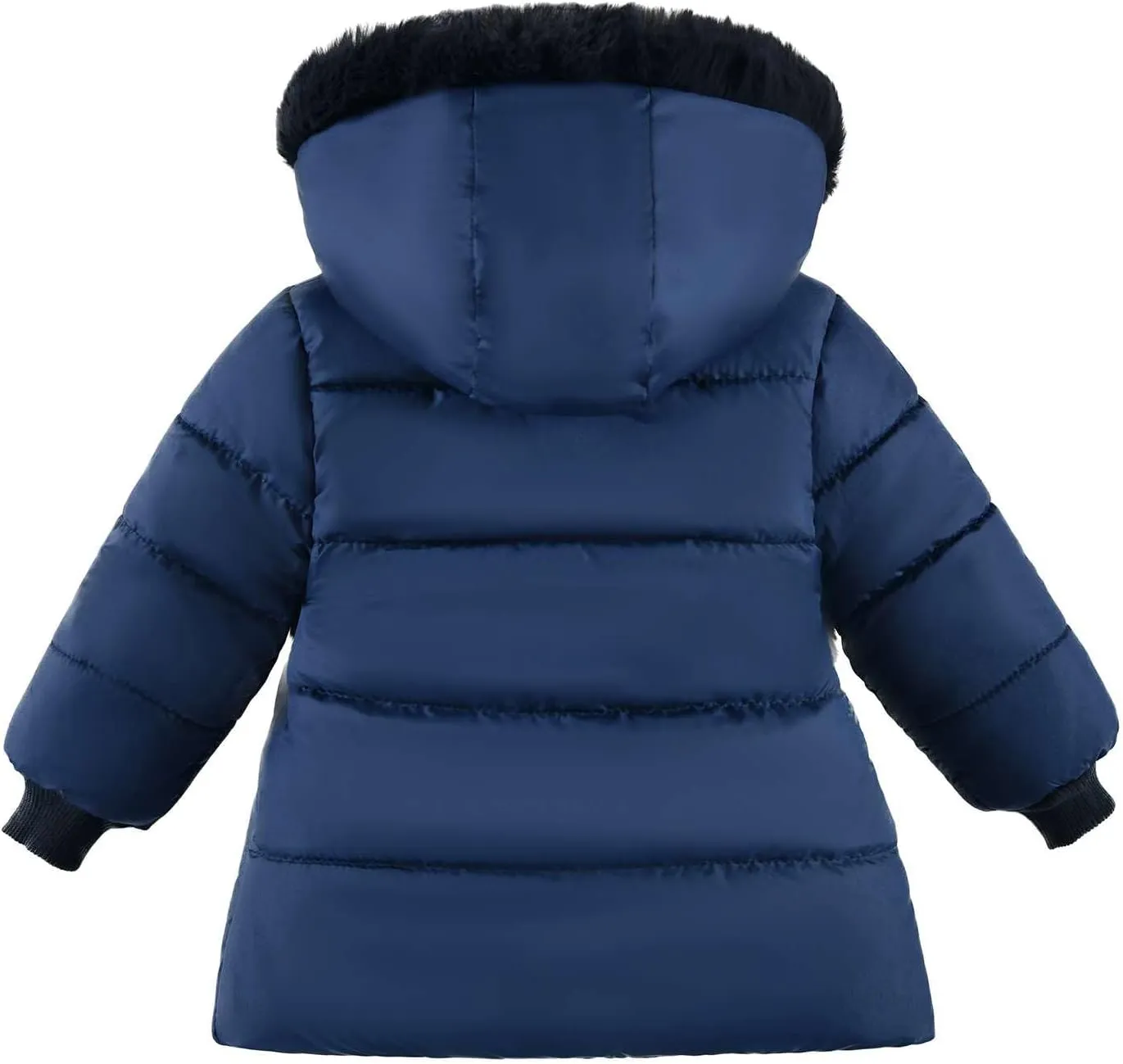 Girls Padded Coat Kids Winter Thick Jacket Hooded Warm Cotton Jacket
