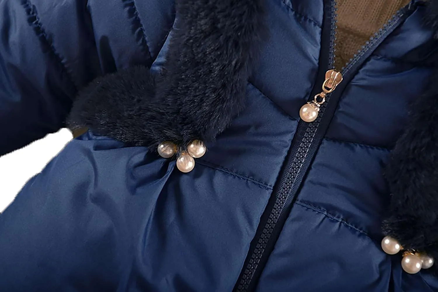 Girls Padded Coat Kids Winter Thick Jacket Hooded Warm Cotton Jacket