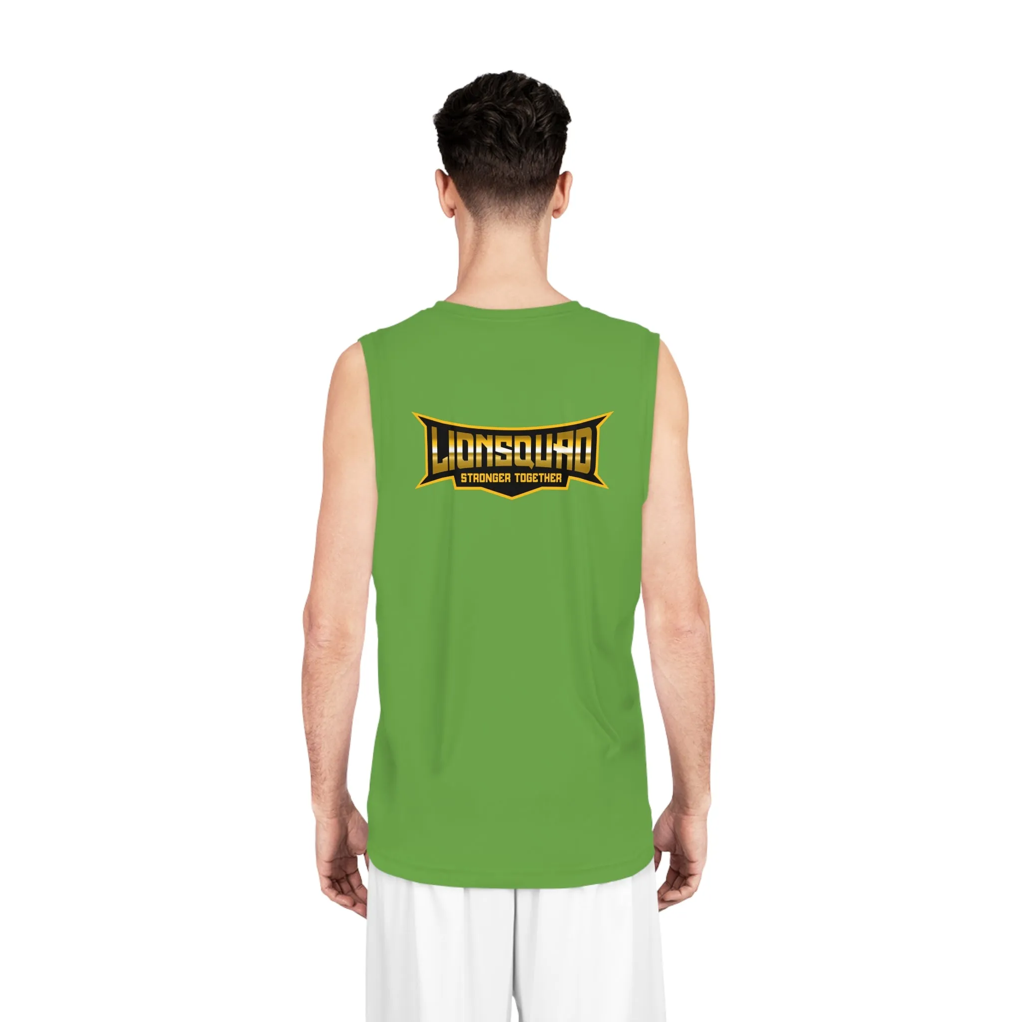 Green "Sun Gold Lion" Basketball Jersey (AOP)